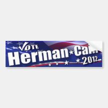 Vote Herman Caïn pour le président Autocollant Pour Voiture