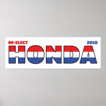 Vote Honda 2010 Elections Red White and Blue Print