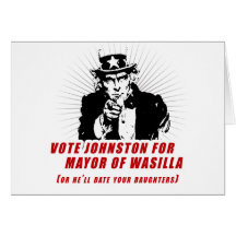 Vote Johnston pour le maire de Wasilla Cartes De Vœux