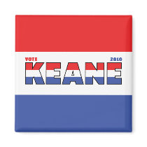 Vote Keane 2010 Elections Red White and Blue Magnet