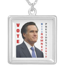 Vote Mitt Romney 2012 Necklace
