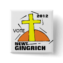 VOTE NEWT GINGRICH BUTTON 2012