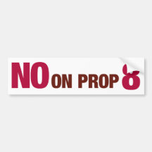 Vote No on California Proposition 8 Bumper Stickers