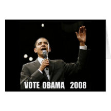 Vote Obama 2008 Greeting Card