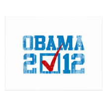 VOTE OBAMA 2012 BLUE Faded.png Post Card