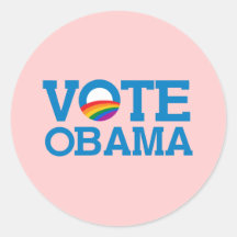 VOTE OBAMA AUTOCOLLANTS RONDS
