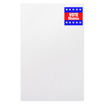 Vote Obama Customized Stationery