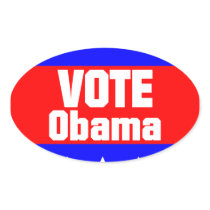 Vote Obama Oval Stickers