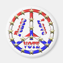 Vote Peace Sign Magnets