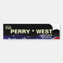 Vote PERRY * WEST 2012 Bumper Sticker
