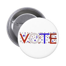 VOTE PINBACK BUTTONS
