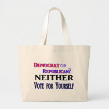 Vote pour vous-même sac fourre-tout