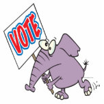 vote republican elephant cartoon photo cutout