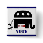 VOTE REPUBLICAN IN 2008 BUTTON