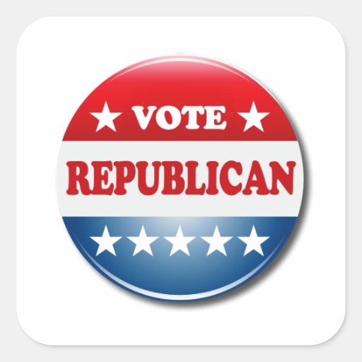 VOTE REPUBLICAN SQUARE STICKER