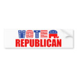 Vote Republican (Stars And Stripes) Bumper Sticker