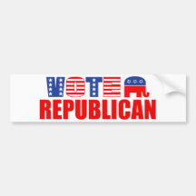 Vote Republican (Stars And Stripes) Bumper Sticker