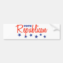 Vote Republican (Stars) Bumper Stickers