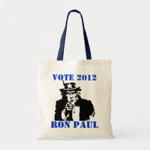 VOTE RON PAUL 2012 CANVAS BAG