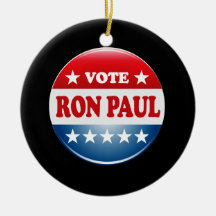 VOTE RON PAUL CHRISTMAS ORNAMENT