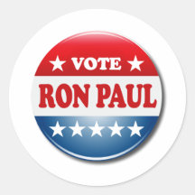 VOTE RON PAUL ROUND STICKERS