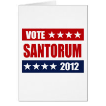 VOTE SANTORUM 2012 SIGN CARDS