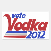 Vote Vodka Rectangular Sticker