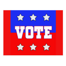 Vote with Stars Post Cards