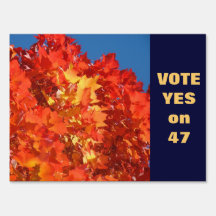 VOTE YES on ## yard signs custom Voting Autumn