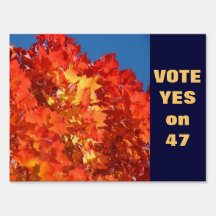 VOTE YES on Yard Signs VOTING outdoor Signs Autumn