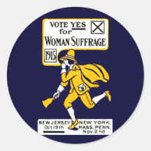 Vote Yes! Womens Suffrage 1915 Stickers