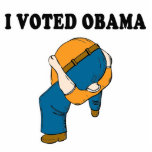 Voted Obama Head Up Ass photo sculptures