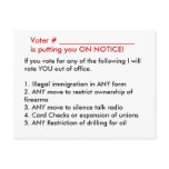 Voter Pledge postcards