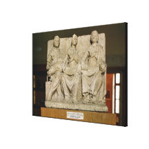 Votive sculpture of a triple mother deity gallery wrapped canvas