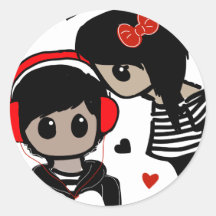 Votre amour est une chanson autocollants ronds
