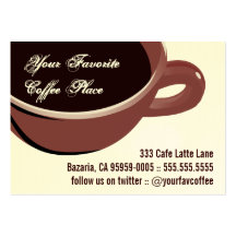 Votre carte perforée préférée de boissons de café modèle de carte de visite