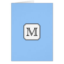 Votre lettre. Monogramme fait sur commande. Blanc  Carte De Vœux