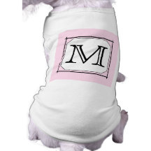 Votre lettre. Monogramme fait sur commande. Blanc  Manteaux Pour Animaux Domestiques