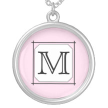 Votre lettre. Monogramme fait sur commande. Blanc  Pendentif