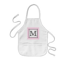 Votre lettre. Monogramme fait sur commande. Blanc  Tabliers