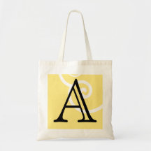 Votre lettre. Monogramme jaune fait sur commande d Sacs