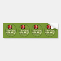 Voulez-vous croquet avec moi? bumper sticker