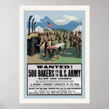 Voulu ! guerre mondiale vintage de ~ de boulangers poster