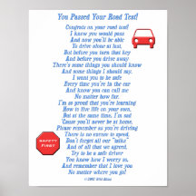 Vous avez passé l'essai sur route poster