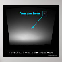 Vous êtes ici - la première vue de la terre posters