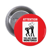 Vous êtes surveillés - humour de bureau badges
