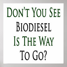 Vous ne voyez pas le biodiesel est la manière d'al affiche