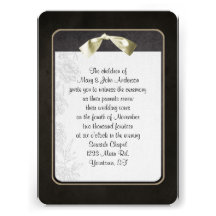 Vow Renewal Black Frame Invite
