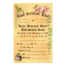 Vow Renewal Certificate - Customizable, Frameable Stationery