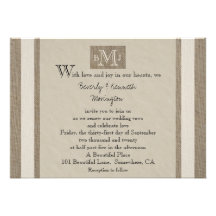 Vow Renewal Invitation -- Burlap Parchment Look